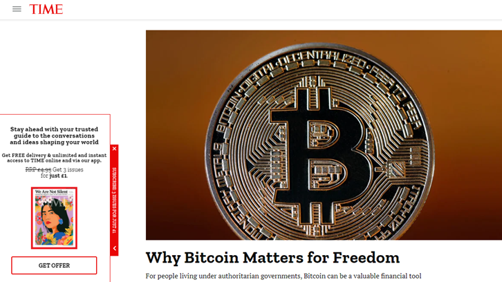 Time Dergisi ve Bitcoin